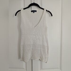 Rachel Roy White sleeveless knit top